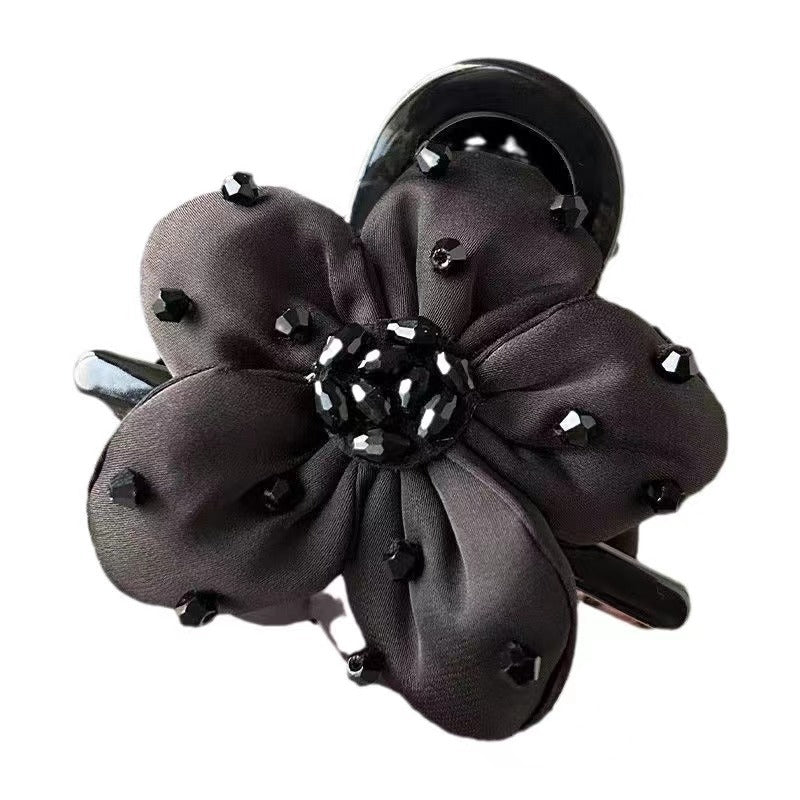 Black crystal sunflower hairpin