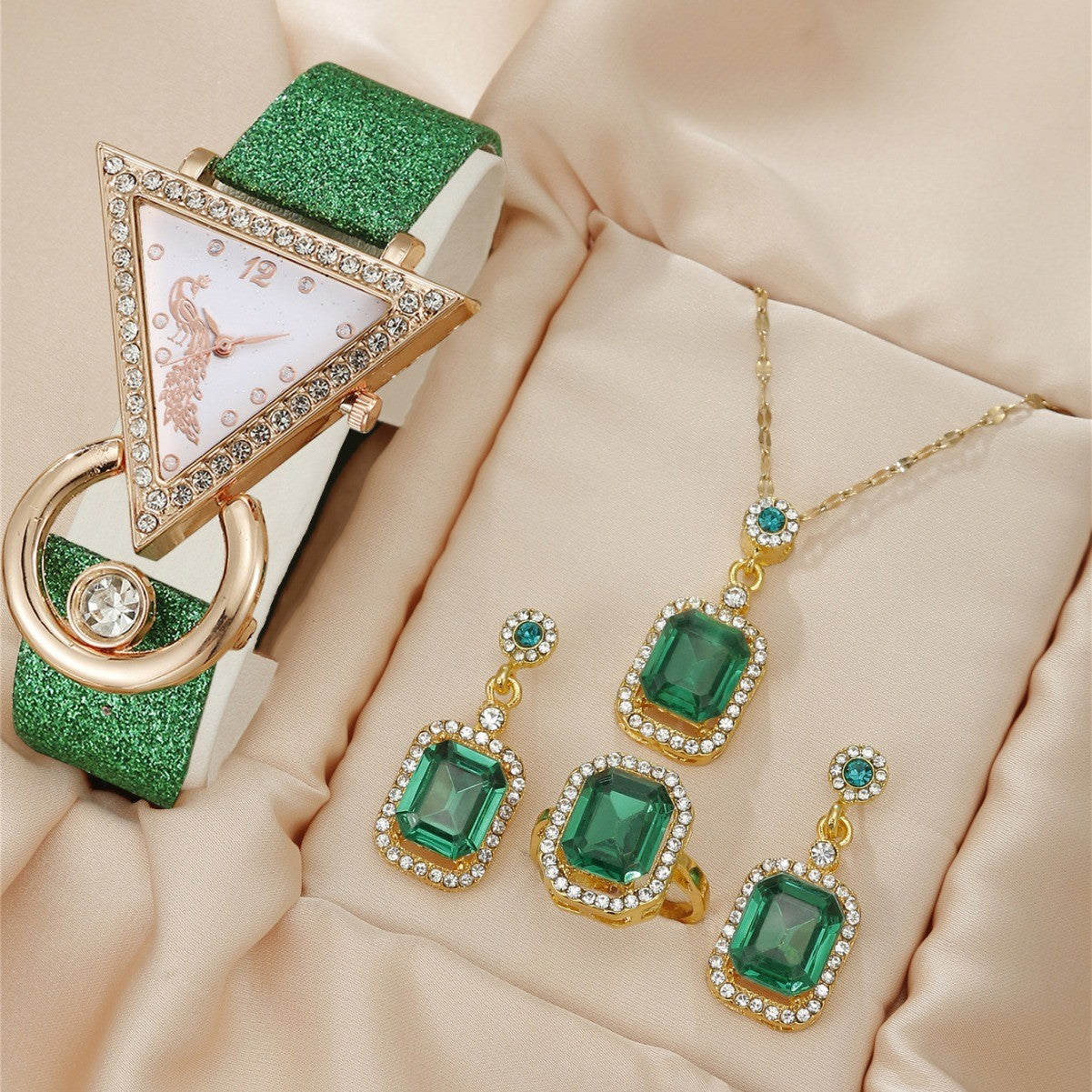 Watch Square Jewelry Set