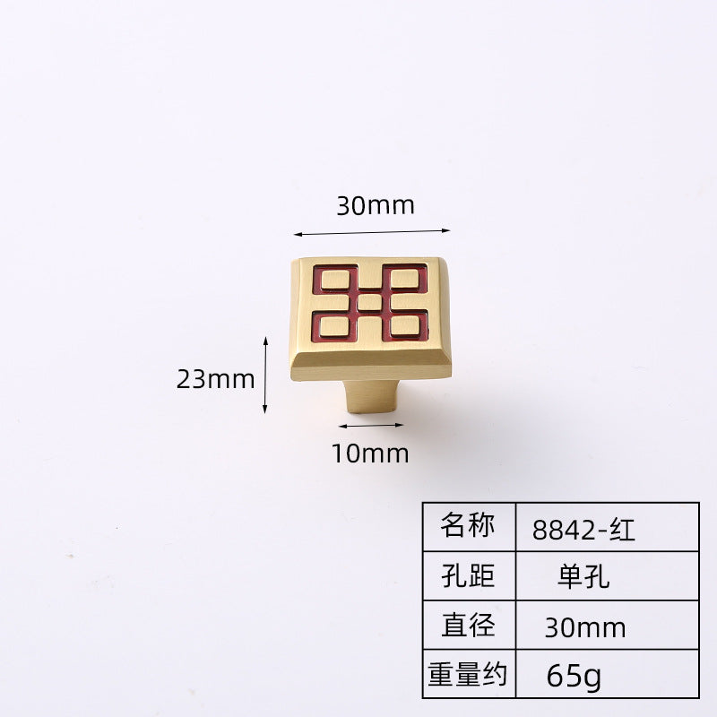 Chinese cabinet door handle brass new