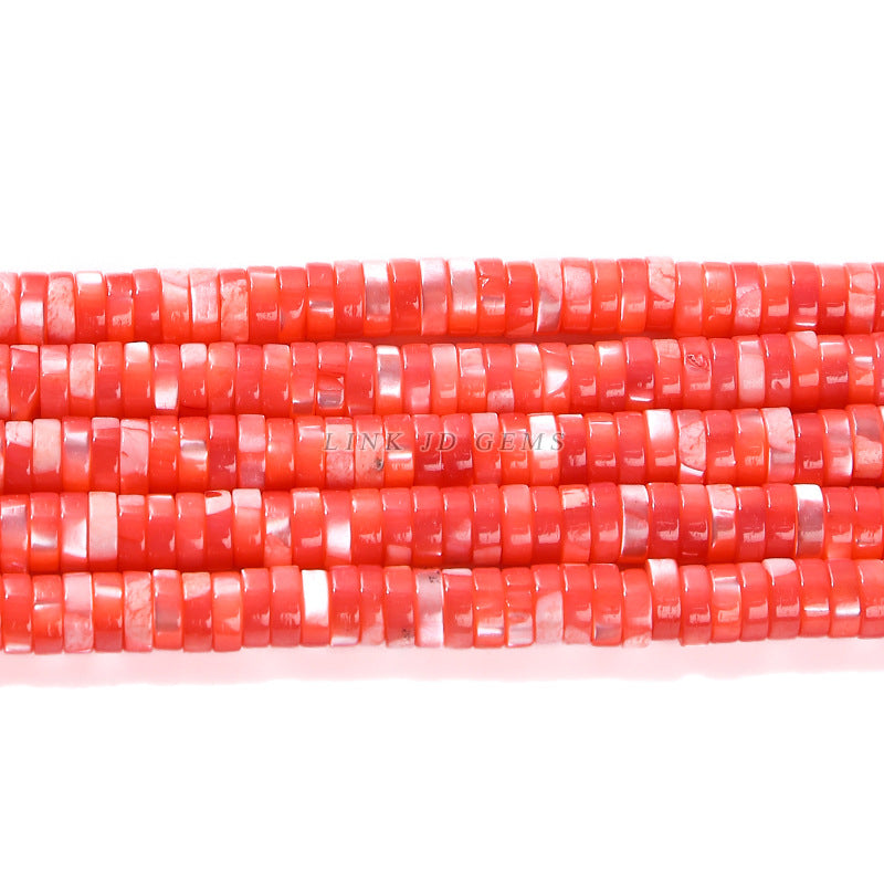 2 * 6Mm multi-color horseshoe snail shell right angle round piece loose beads