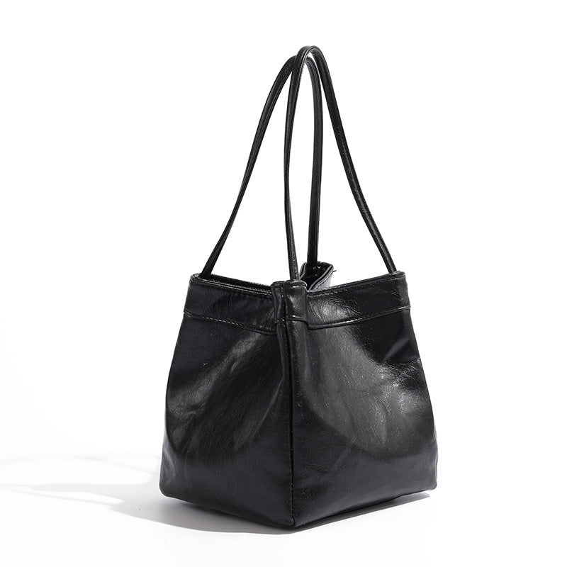 Tote tipo cubo plateado