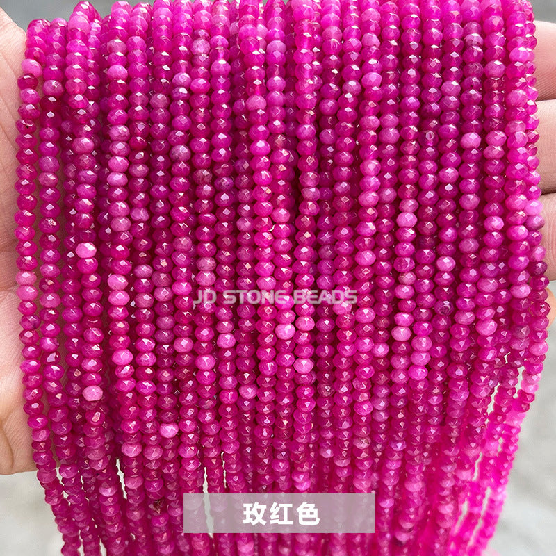 2 * 3Mm colorful chalcedony abacus beads loose beads