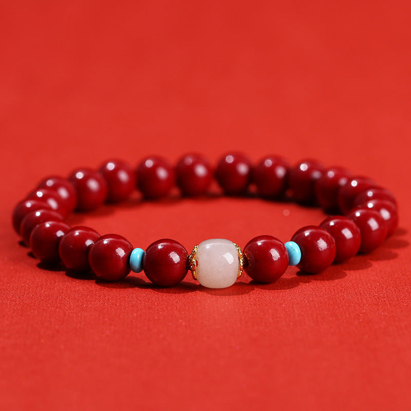 Pulsera de cuentas superiores She Taicui de arena morada