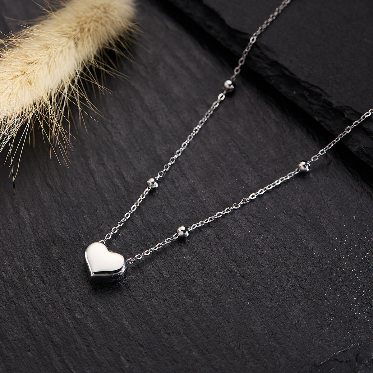 Silver Titanium Steel Necklace Strip