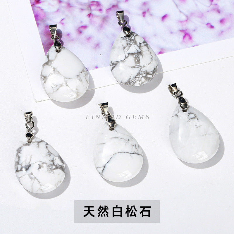 18 * 25 natural stone crystal jade water drop pendant