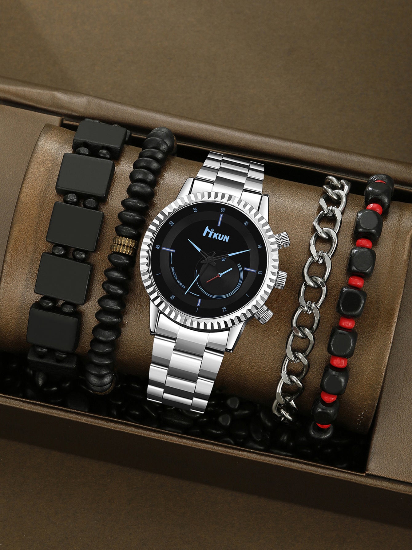 Watch Creative Personality Alloy Bracelet Set