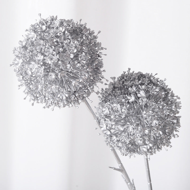 Silver flower arrangement artificial flowers