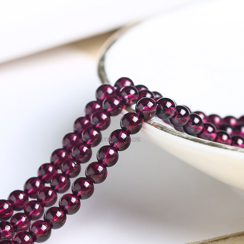 Purple tooth black garnet loose beads
