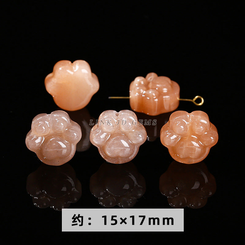 Orange moonstone carving sunstone