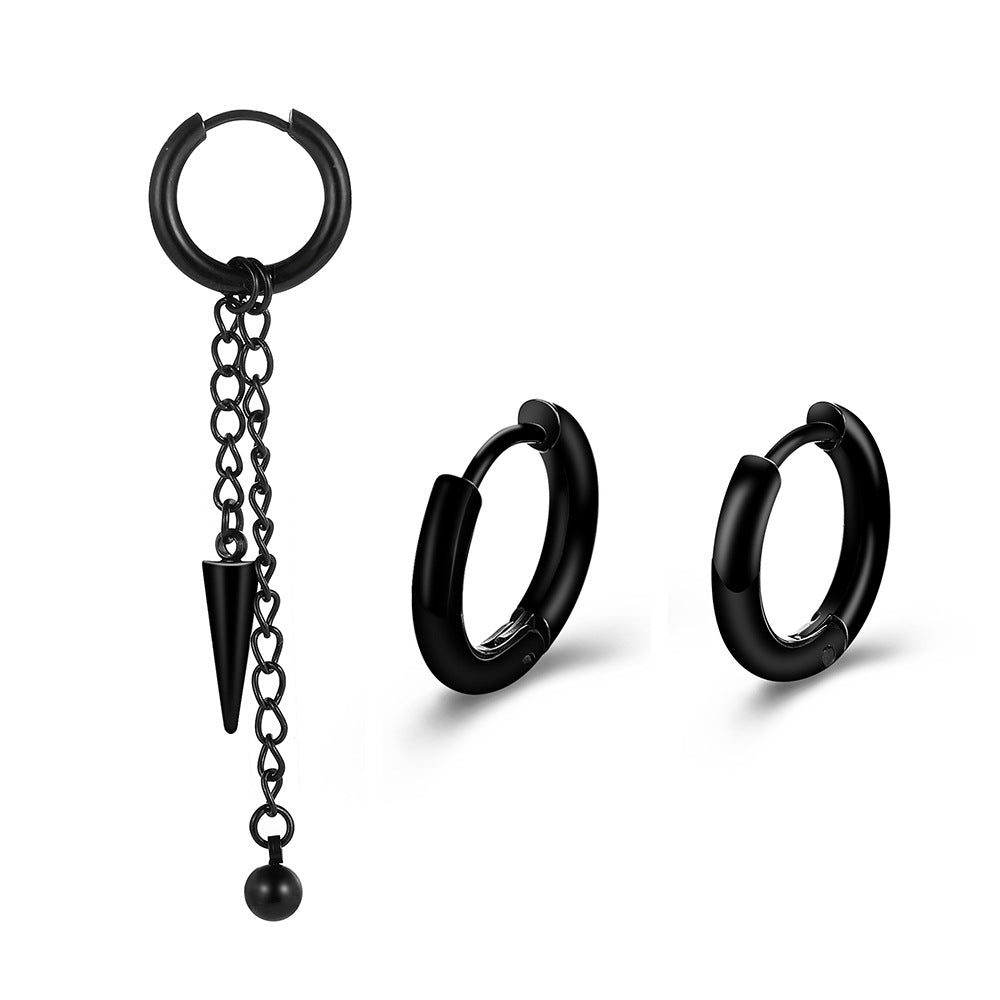 Pendientes estilo punk con forma de cruz en forma de C al por mayor