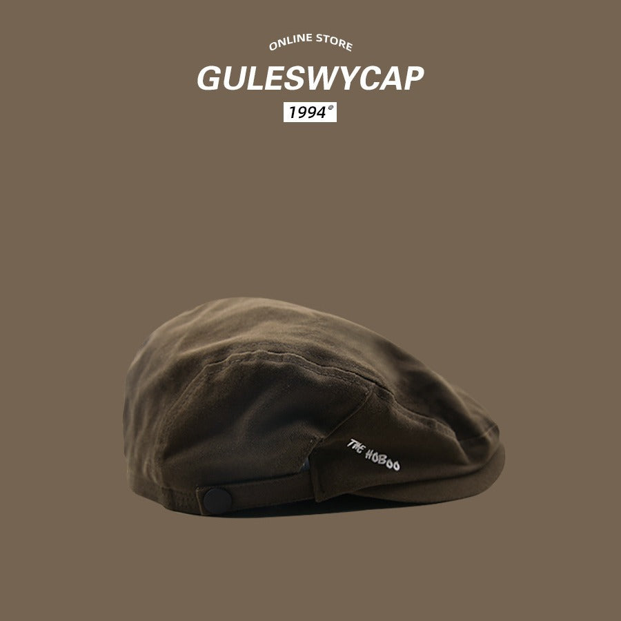 Gorra de vendedor de periódicos estilo británico retro