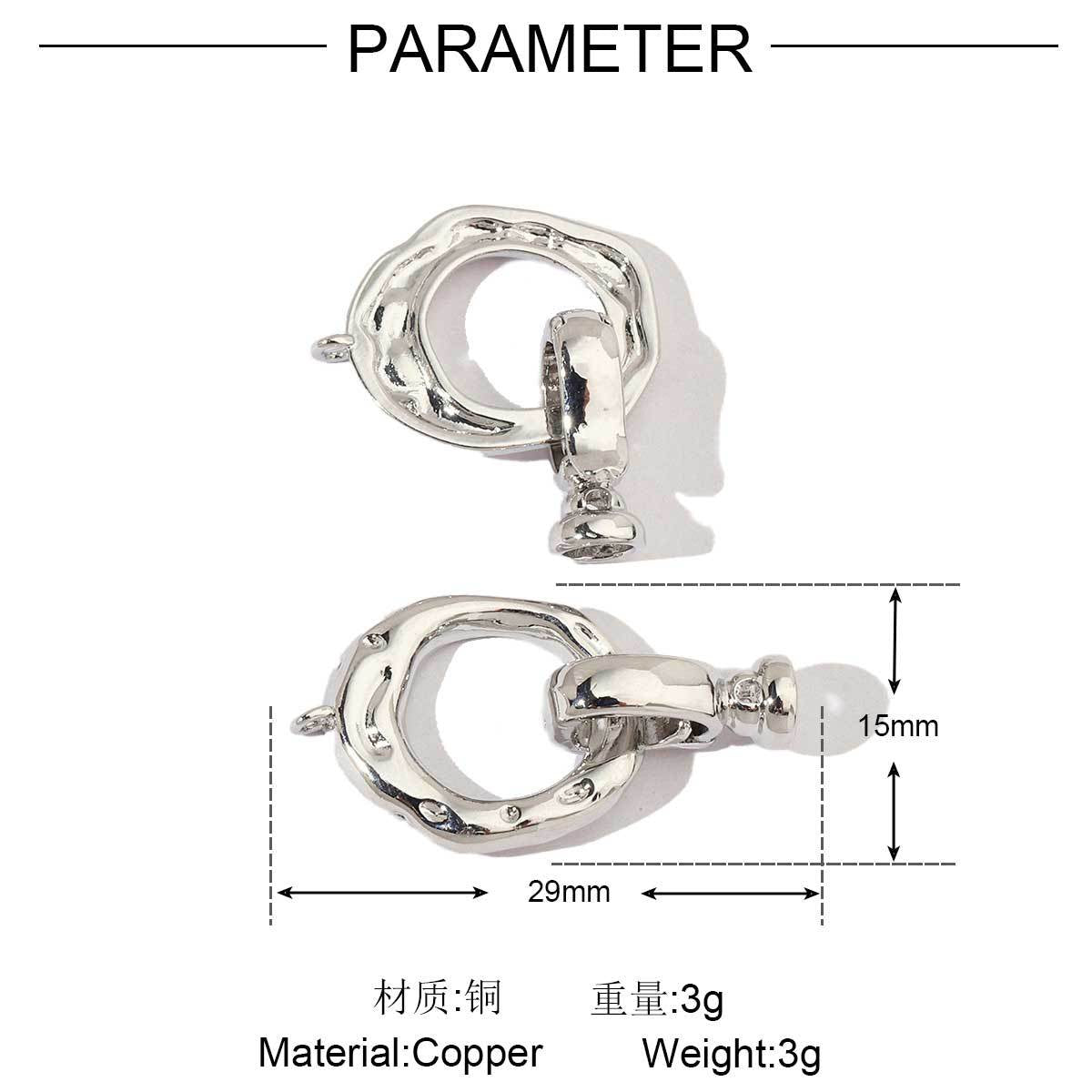 Pig nose copper zircon removable universal buckle connecting buckle