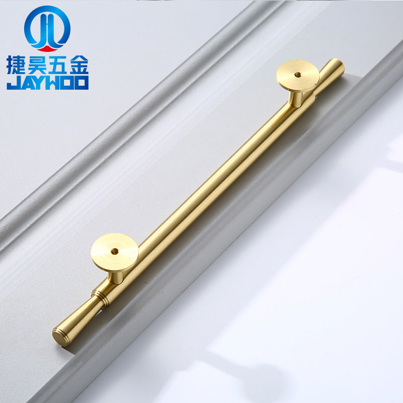 Solid cabinet door gold brass handle