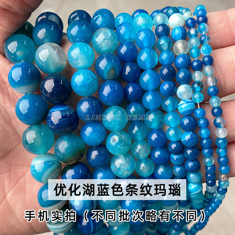 Striped agate loose beads