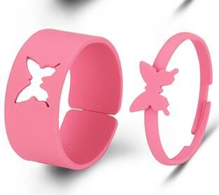 Punk style couple ring set