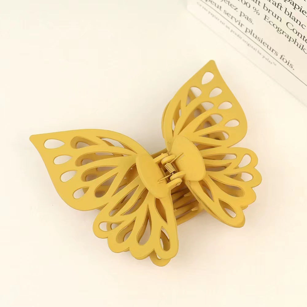 Acetic acid hollow matte butterfly large grab clip