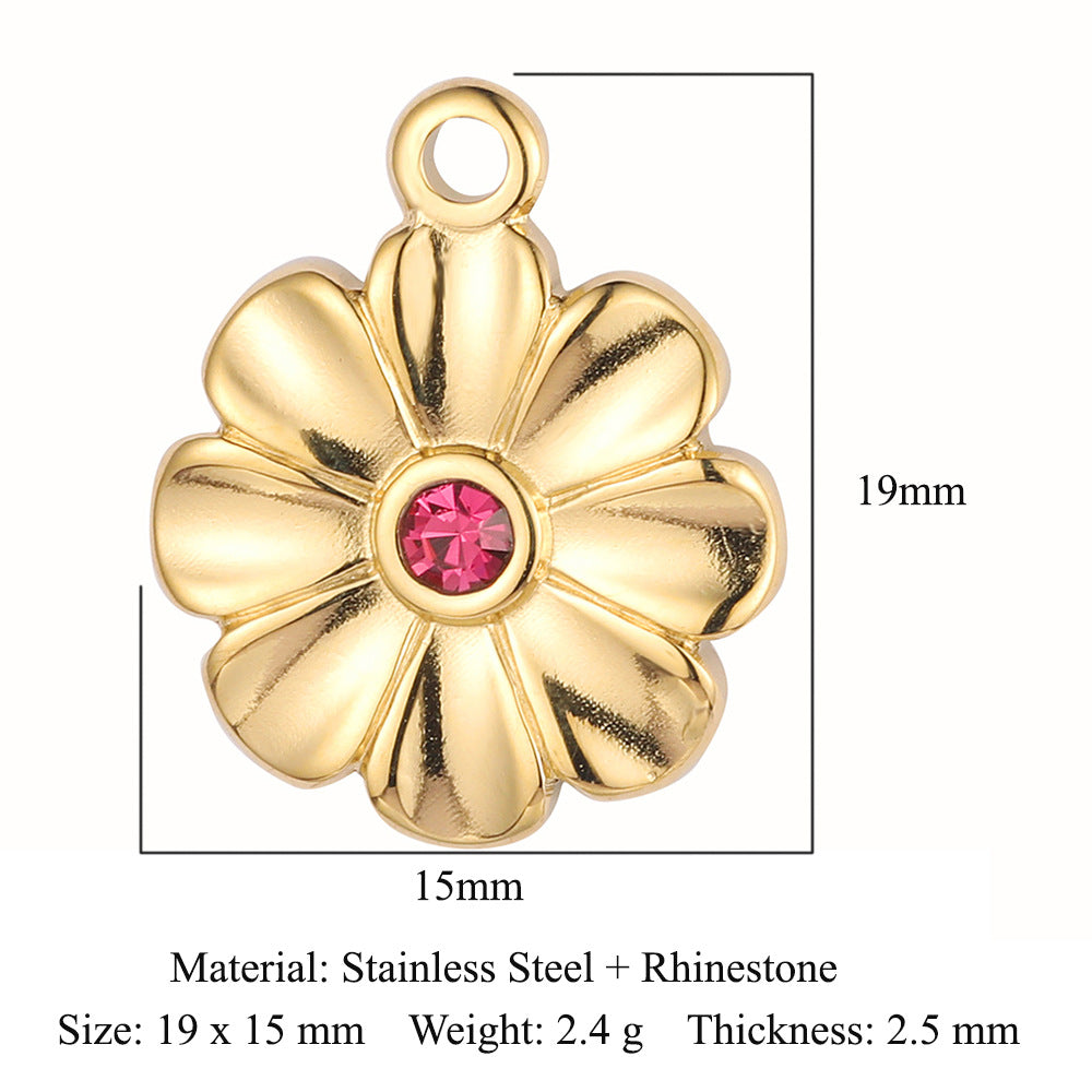 Colgante de acero inoxidable con forma de rosa del árbol de la vida