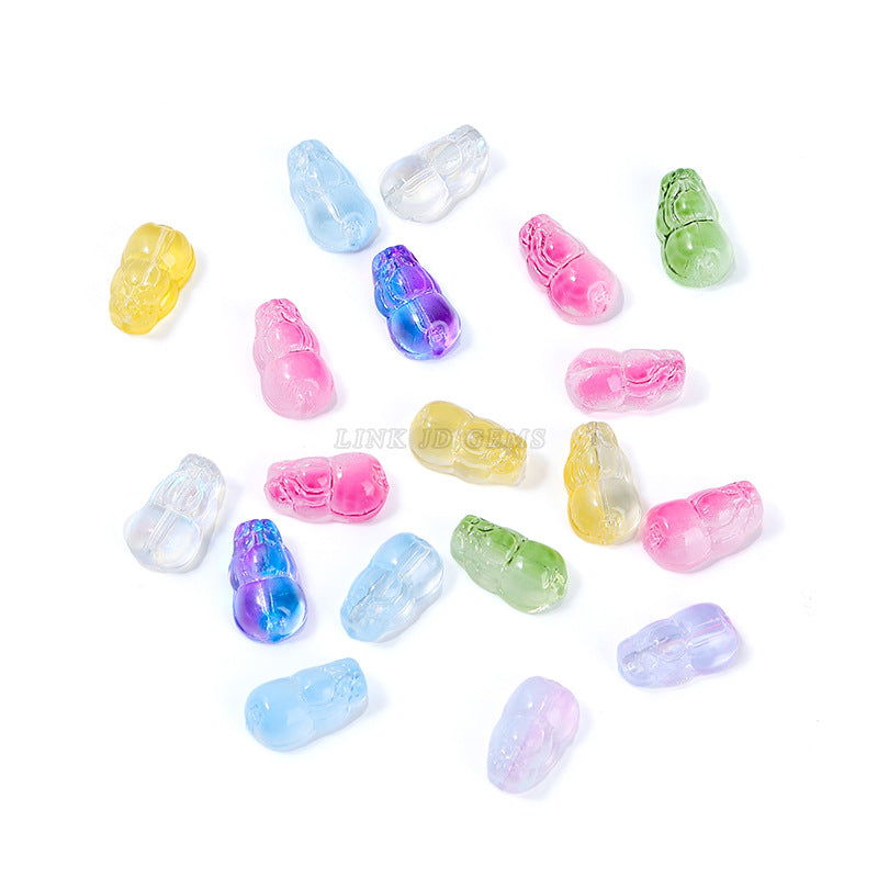 17Mm Multicolor Symphony Czech Glaze Straight Hole