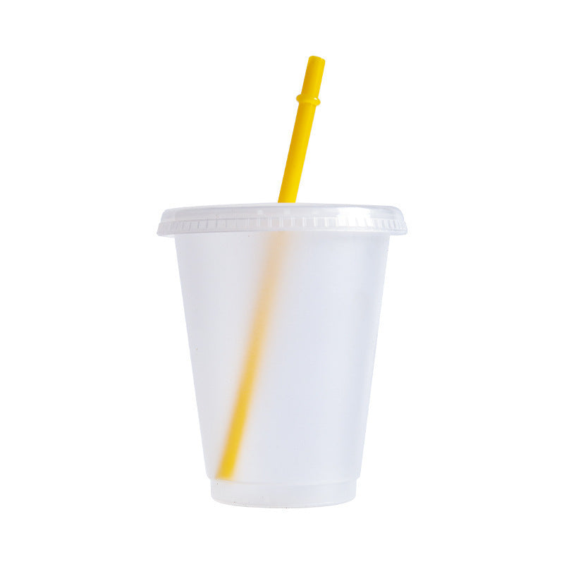 Temperature-sensitive plastic PP cold water color-changing straw cup