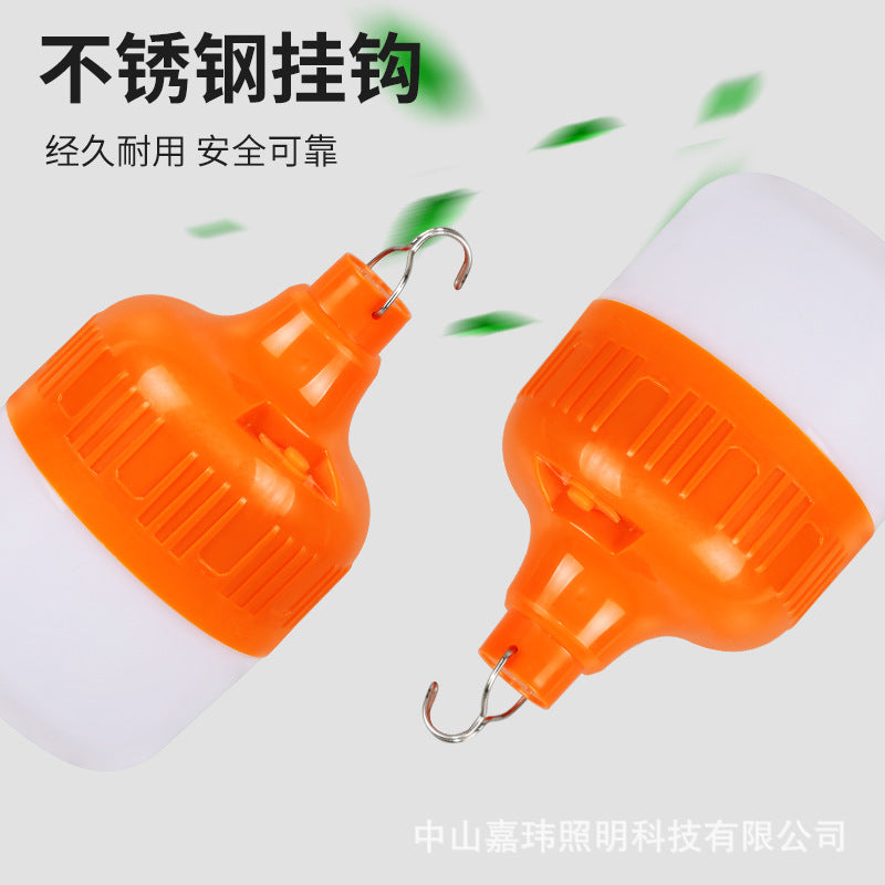 Rechargeable night market stall light bulb