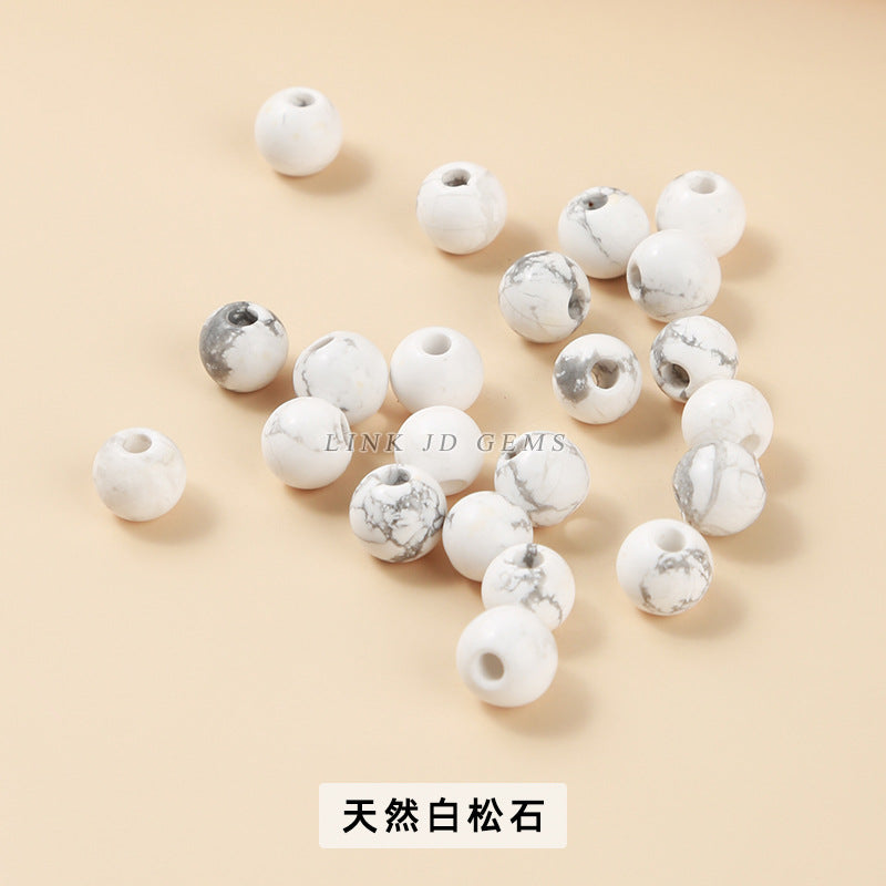 agate large hole beads DIY necklace positioning beads