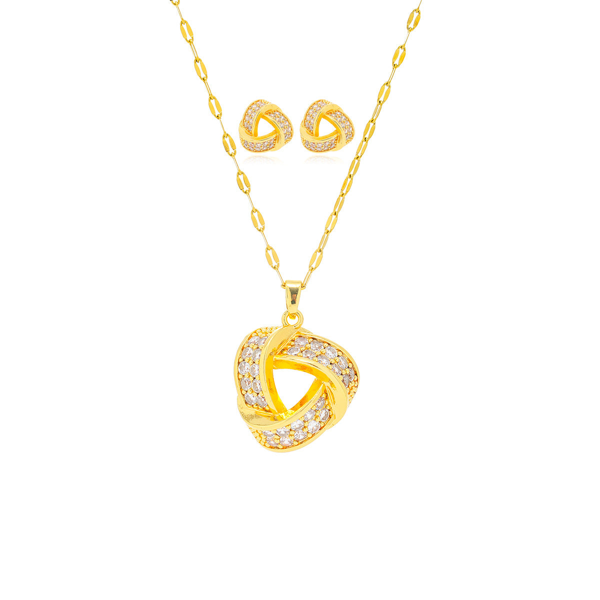 Collar con colgante de circonita geométrica simplista, diseño elegante
