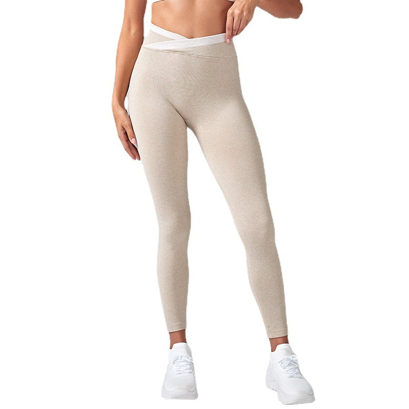 Pantalones de yoga con levantamiento de glúteos y cintura alta sin costuras