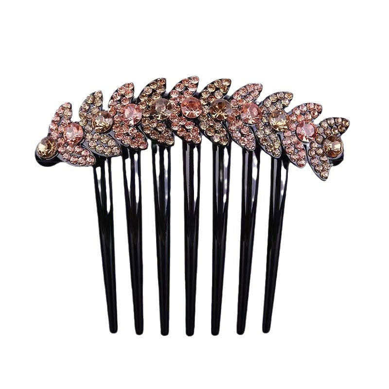 Full Diamond Acrylic Plug Comb Disc Hair Comb Hair Accessories