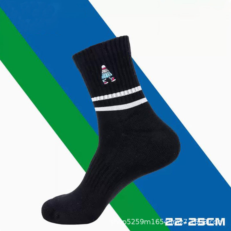 Calcetines de bádminton arcoíris gruesos antideslizantes unisex
