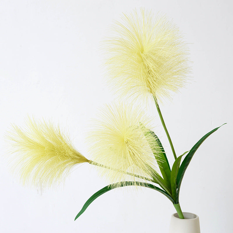 Simulación de 3 flores de pasto de caña.