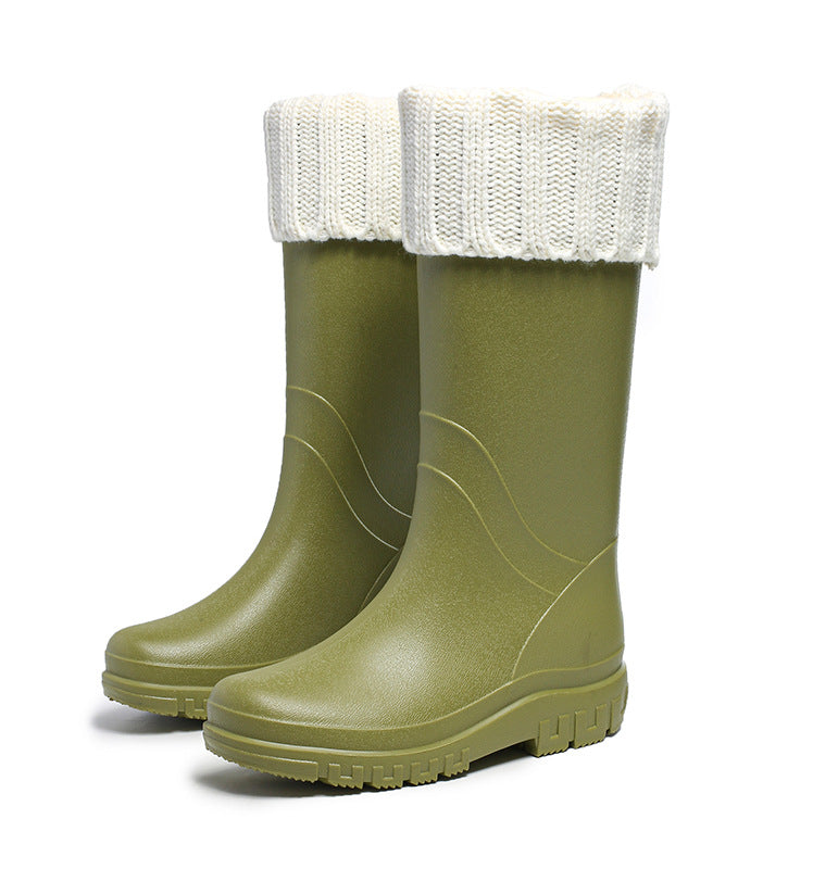 Tall tube rain shoes women's Korean version