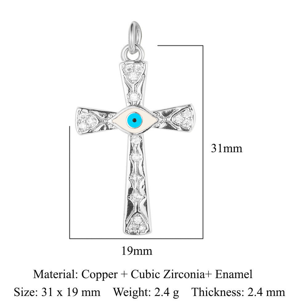 Virgin of the Cross Copper Zircon Shell Necklace Bracelet Pendant