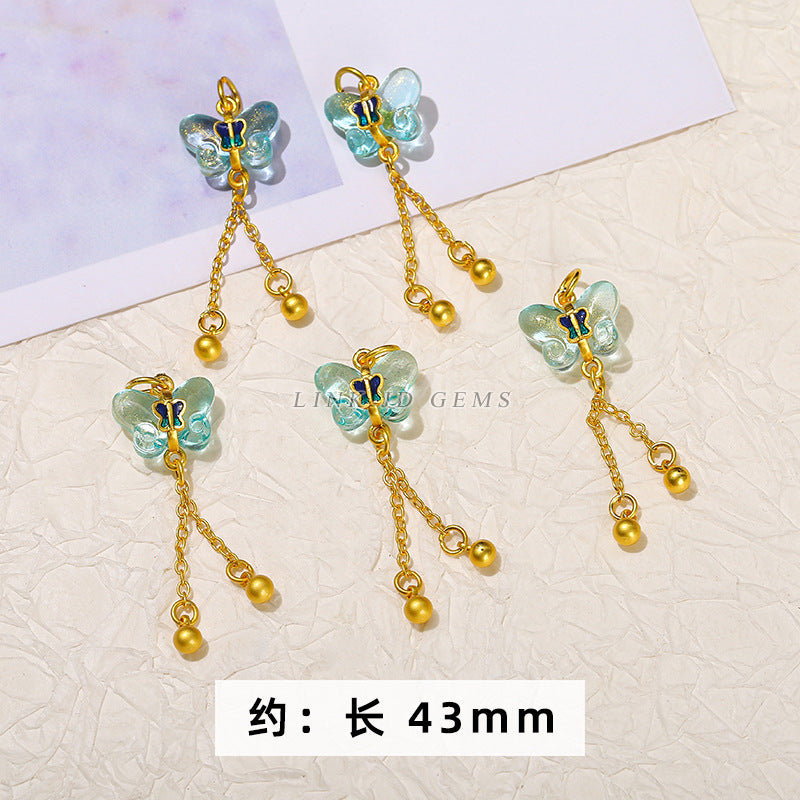 Ancient sand gold dripping copper accessories