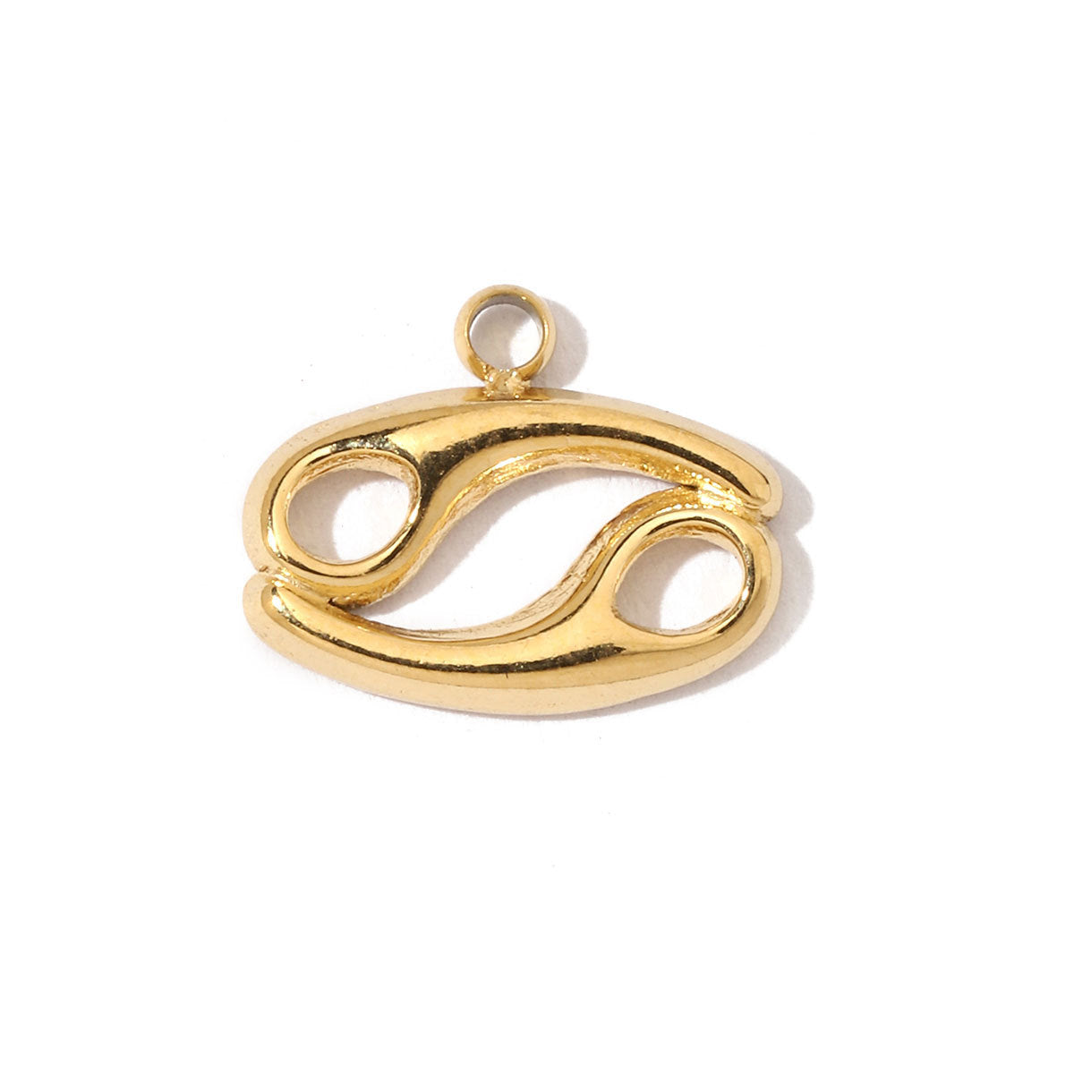 Twelve constellations 18K gold titanium steel pendant