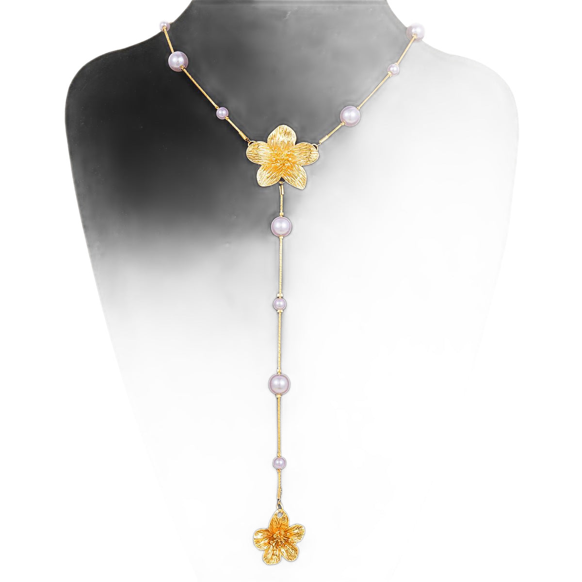 Flower Pendant Long Necklace