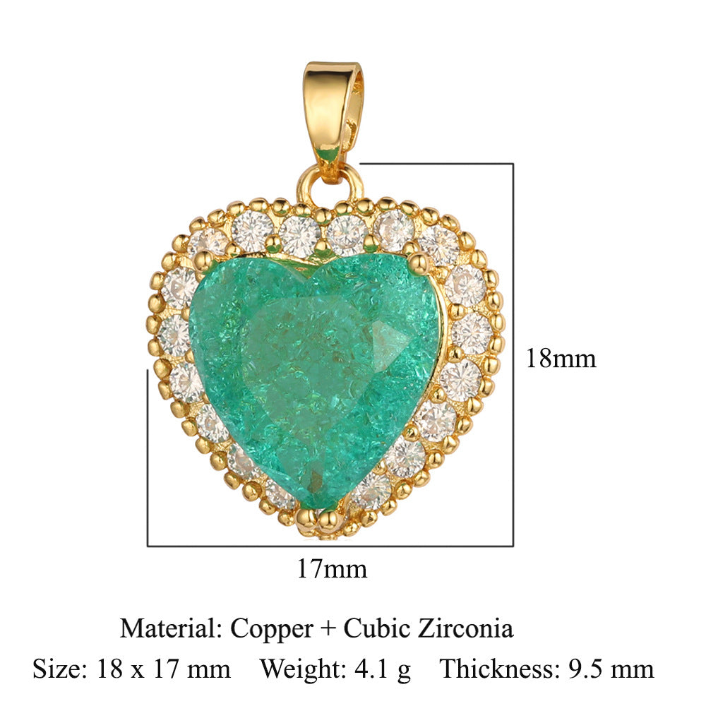 Water drop oval square imitation jade gemstone necklace pendant