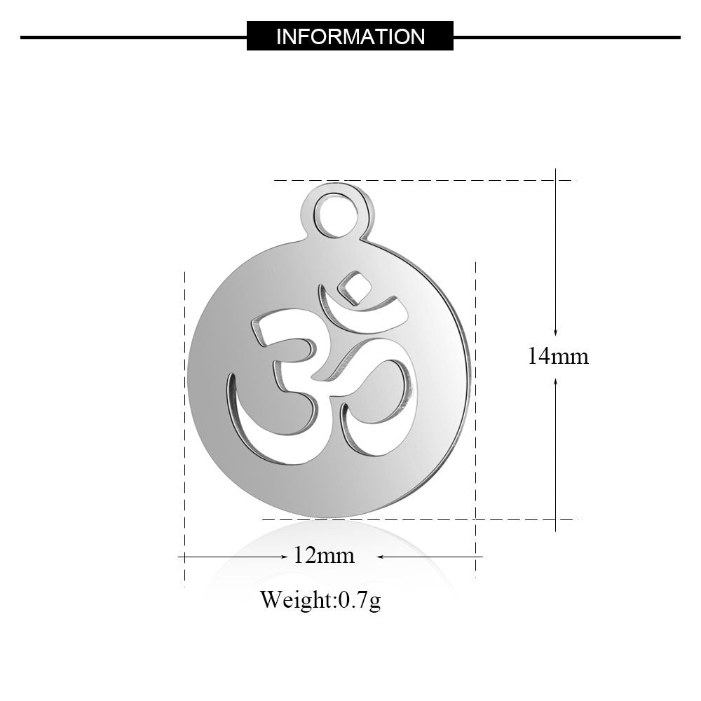 10 piezas/colgante de luna, estrella y sol con forma de corazón para yoga
