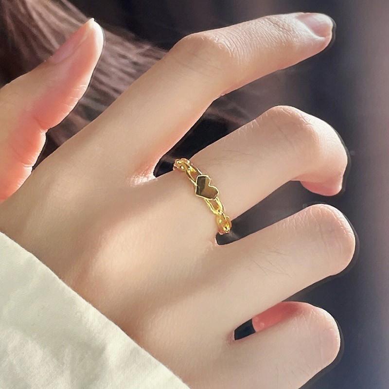 Titanium steel love ring woman