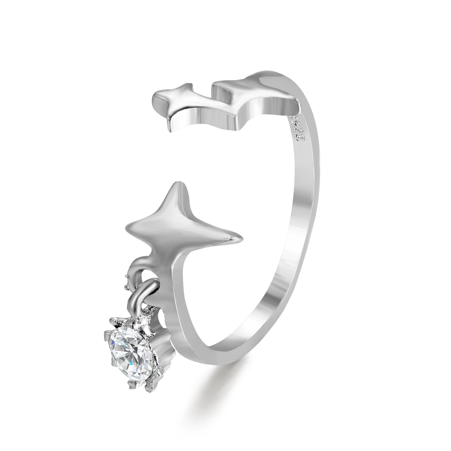 Diamond Star Open Ring