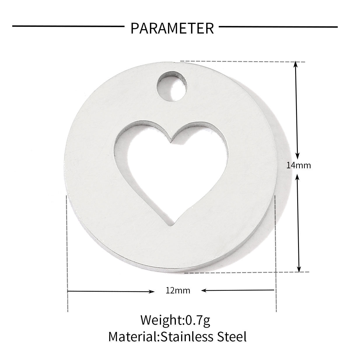 20 pcs/pack of boys and girls digital titanium steel pendants