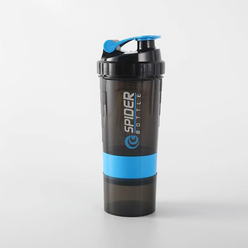 Three-layer compact protein powder shaking cup