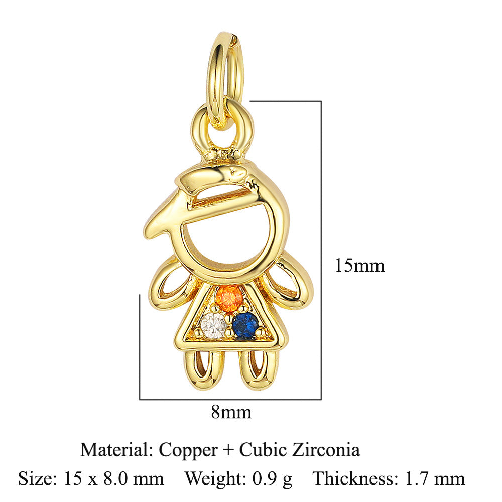 Virgin of the Cross Copper Zircon Pendant