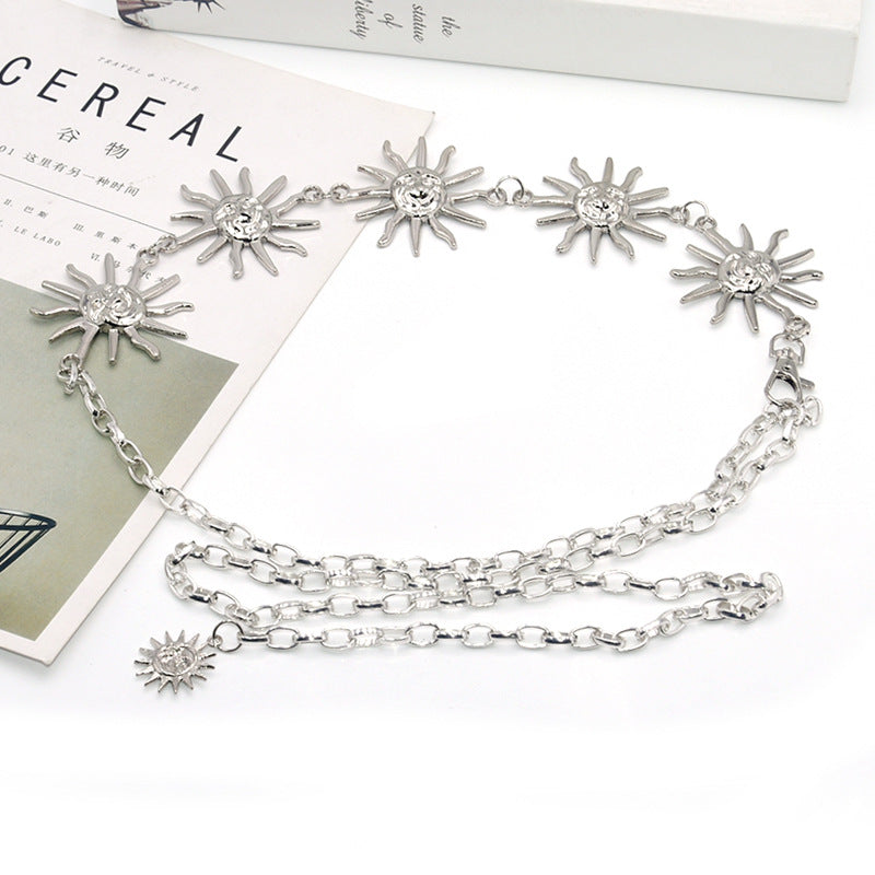 Popular metal waist chain female