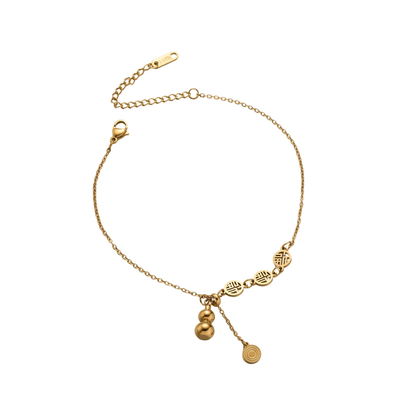 Titanium Steel Gourd Anklet