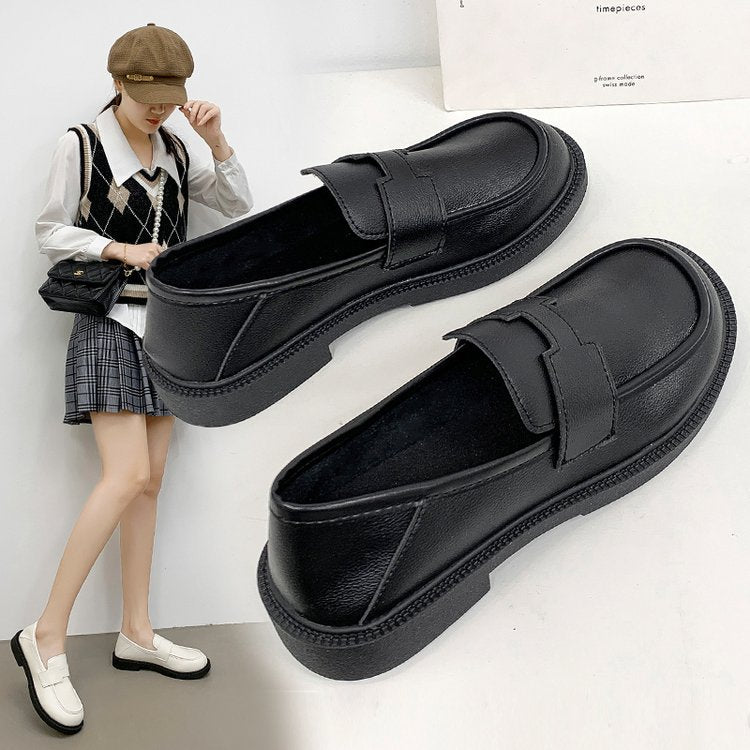 Round head sleeve loafers