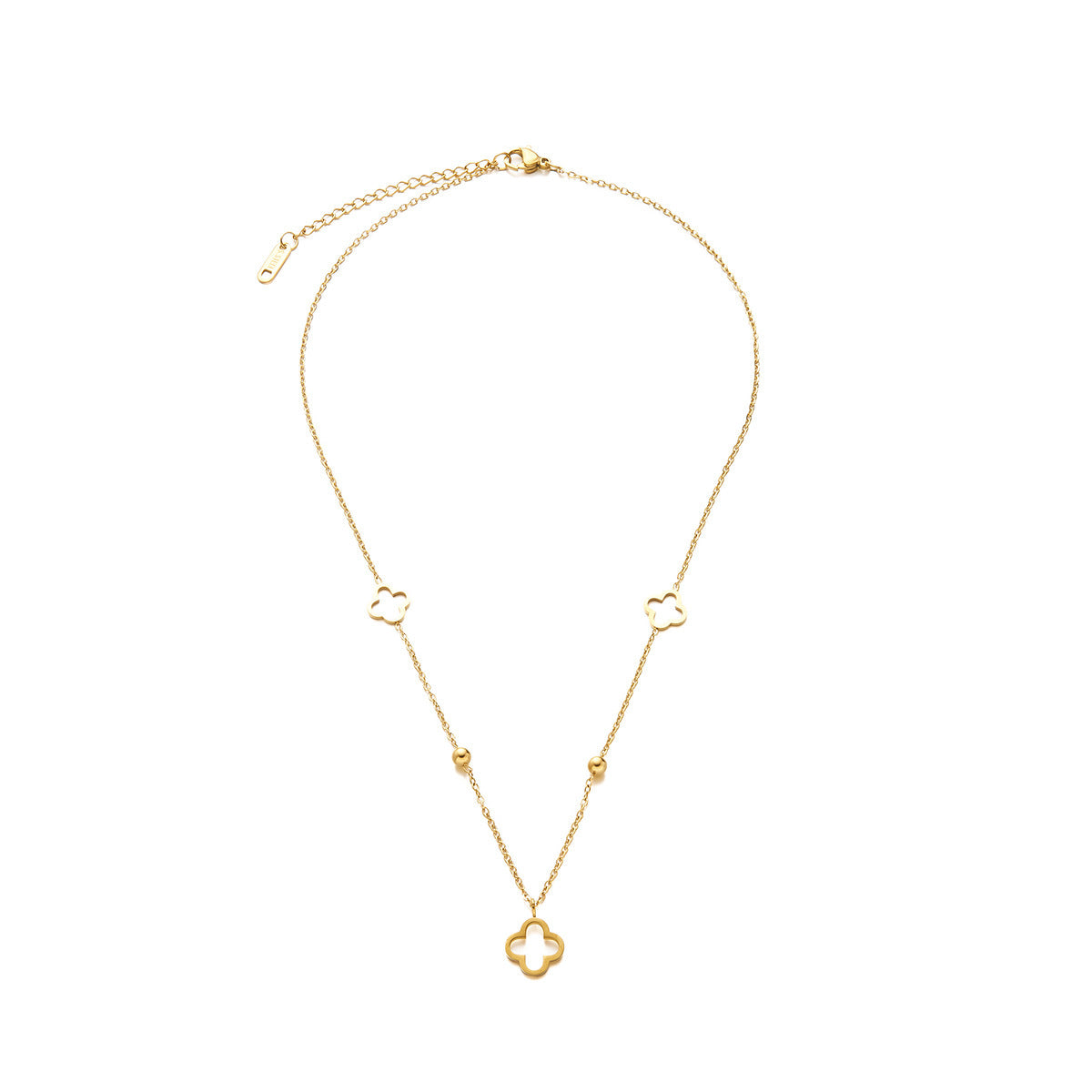18K Gold Plated Four-Leaf Clover Necklace