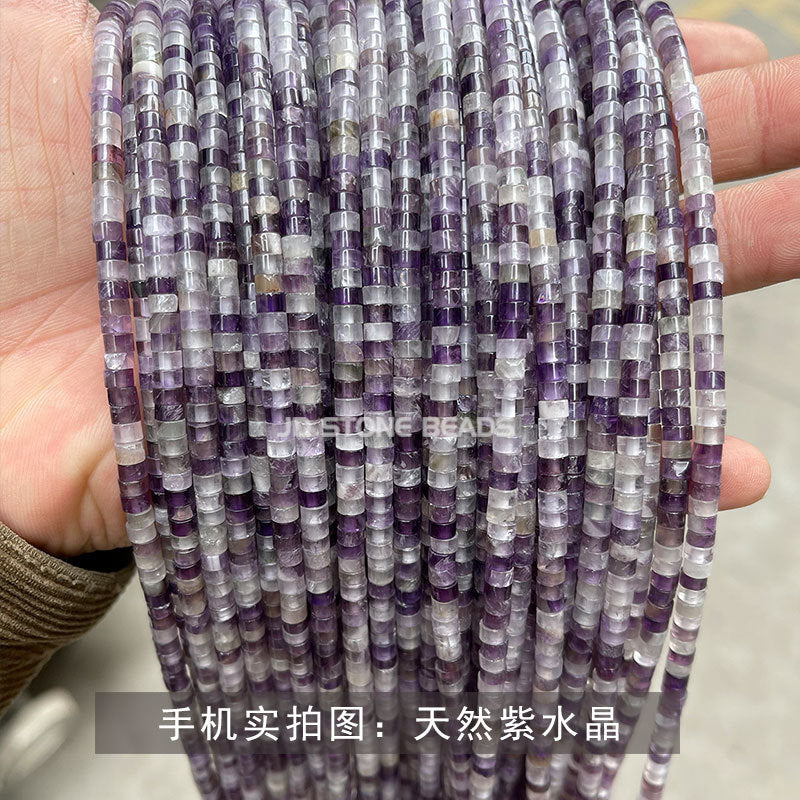 2 * 4Mm Jade Crystal Right Angle Disc Loose Beads