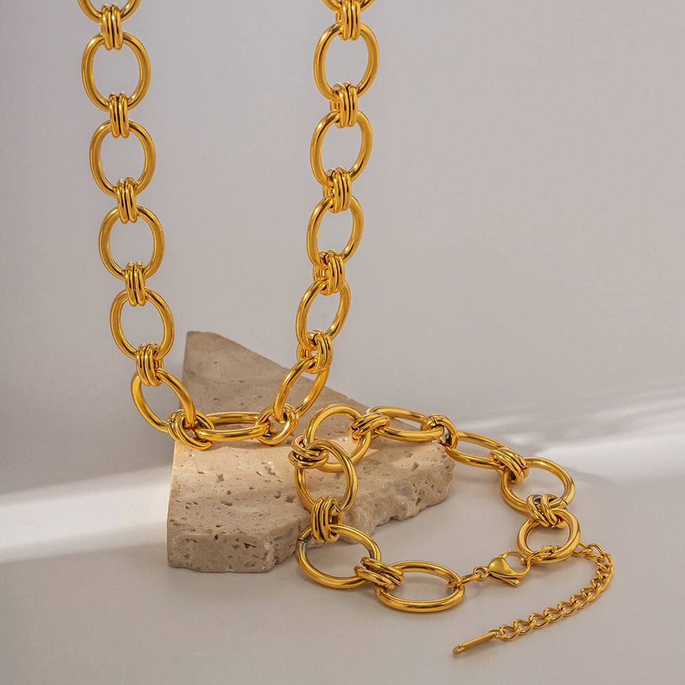 18K Gold Chunky Chain Bracelet