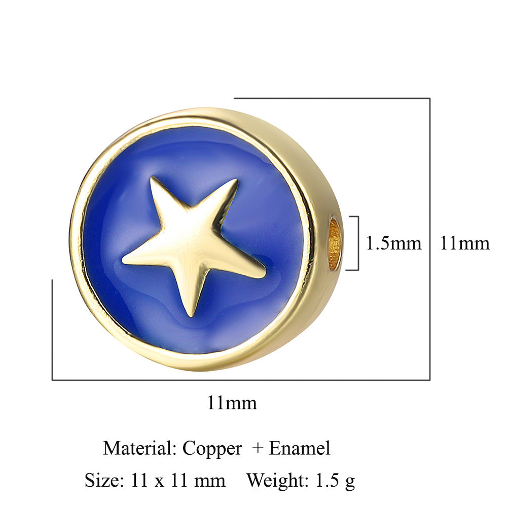 Virgin of Oil Copper Zircon Beads Spacer Beads