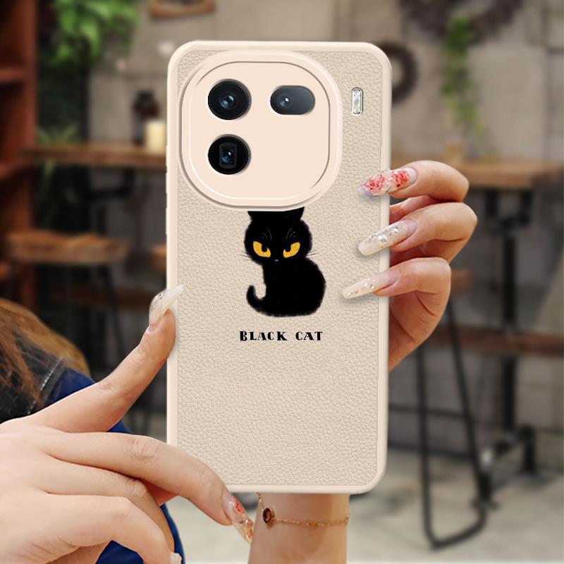 VIVO IQOO12 Pro Raised Lens Protector Nordic Minimalist Dustproof Leather Couple